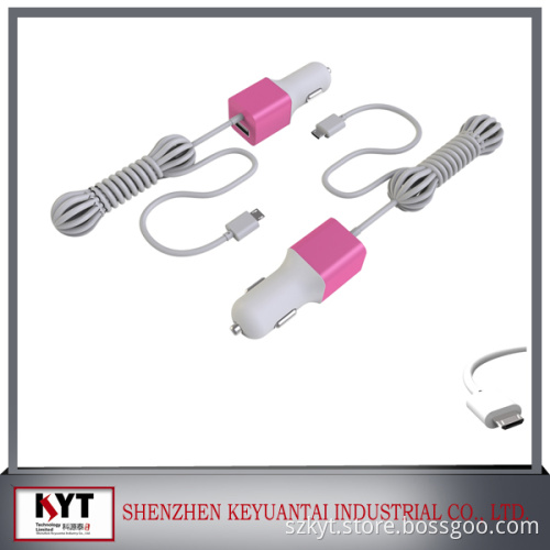Universal car charger with single usb/dual usb/cable directly